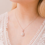 Montgomery rose gold necklace and earrings bridal jewellery set - Liberty in Love