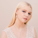 Moonstruck rose gold necklace and earrings bridal jewellery set - Liberty in Love