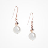 Calla rose gold pearl earrings - Liberty in Love