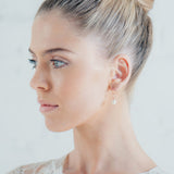 Calla rose gold pearl earrings - Liberty in Love