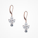 Yolanda rose gold trio of marquise cluster earrings - Liberty in Love
