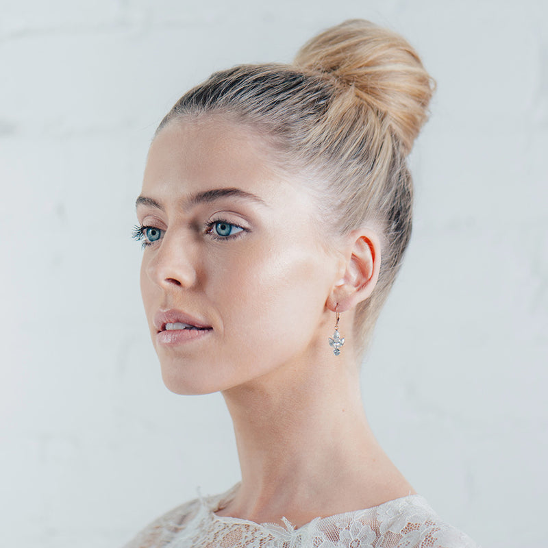 Yolanda rose gold trio of marquise cluster earrings - Liberty in Love