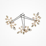 Rosie pearl, rose quartz and crystal navette hair pins (gold) - Liberty in Love