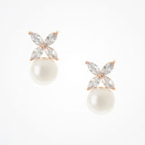 Rue pearl drop earrings (rose gold) - Liberty in Love