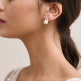 Rue pearl drop earrings (rose gold) - Liberty in Love