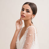 Rue pearl drop earrings (rose gold) - Liberty in Love