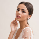 Rue pearl drop earrings (rose gold) - Liberty in Love