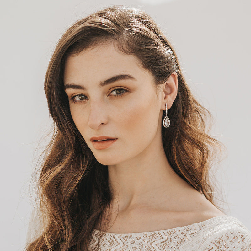 Sabine CZ teardrop earrings - Liberty in Love