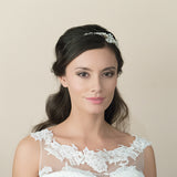 Safiya pearl and crystal blossoms headpiece (gold) - Liberty in Love