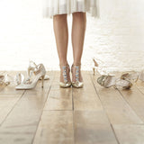 Sahara floral champagne t-bar shoes - Liberty in Love