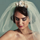 Sarn floral embellished bouffant tulle veil - Liberty in Love