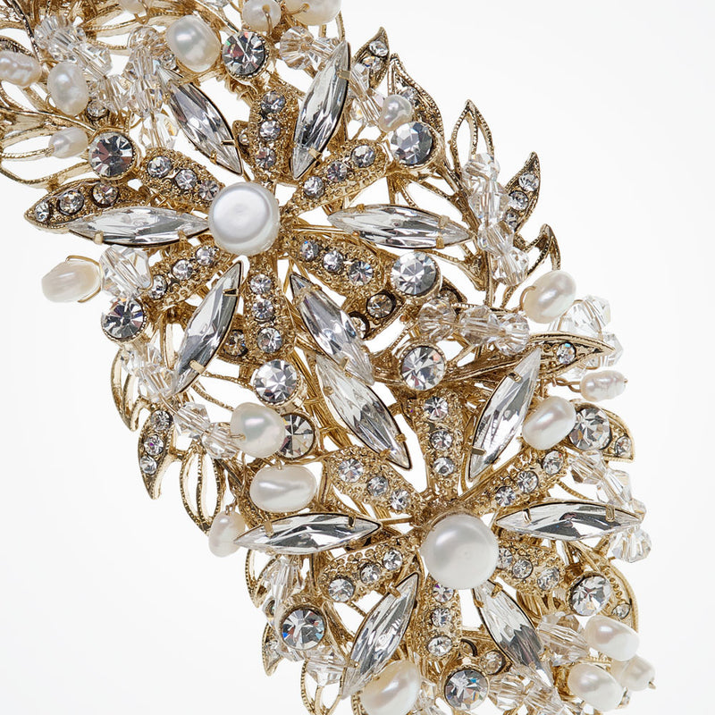 Savannah duo of golden blossoms headpiece - Liberty in Love