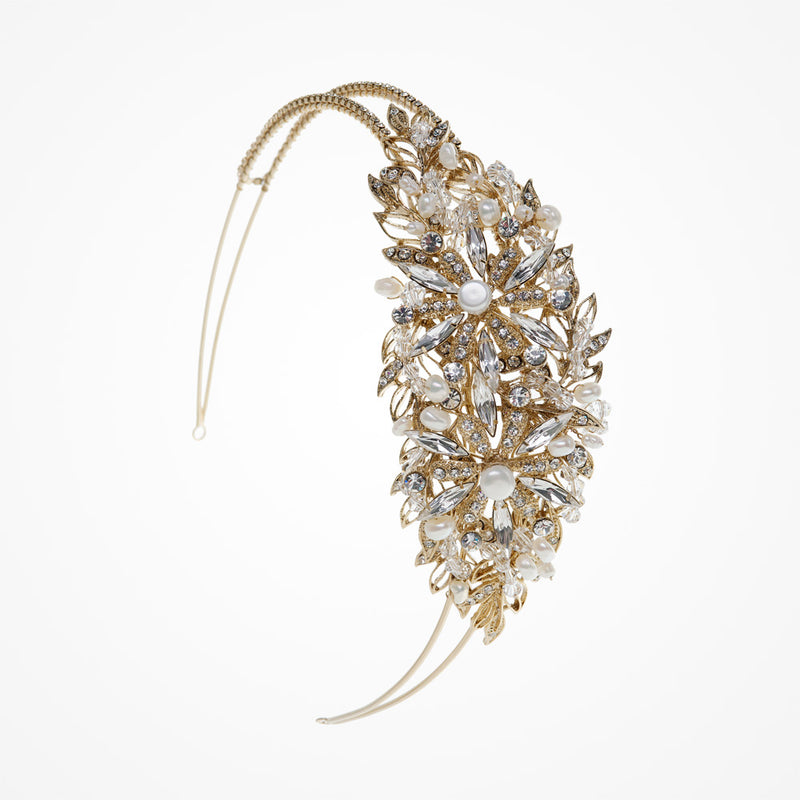 Savannah duo of golden blossoms headpiece - Liberty in Love