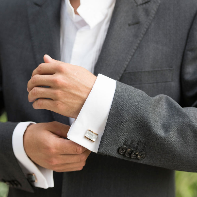 Savoy rose gold mother of pearl cufflinks - Liberty in Love