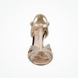 Scarlett (cream) satin and suede t-bar glitter sandals - Liberty in Love