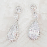 Scintillare CZ teardrop earrings (silver) - Liberty in Love