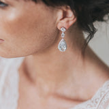 Scintillare CZ teardrop earrings (silver) - Liberty in Love