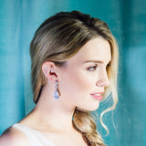 Scintillare CZ teardrop earrings (silver) - Liberty in Love