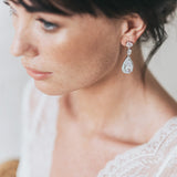 Scintillare CZ teardrop earrings (silver) - Liberty in Love