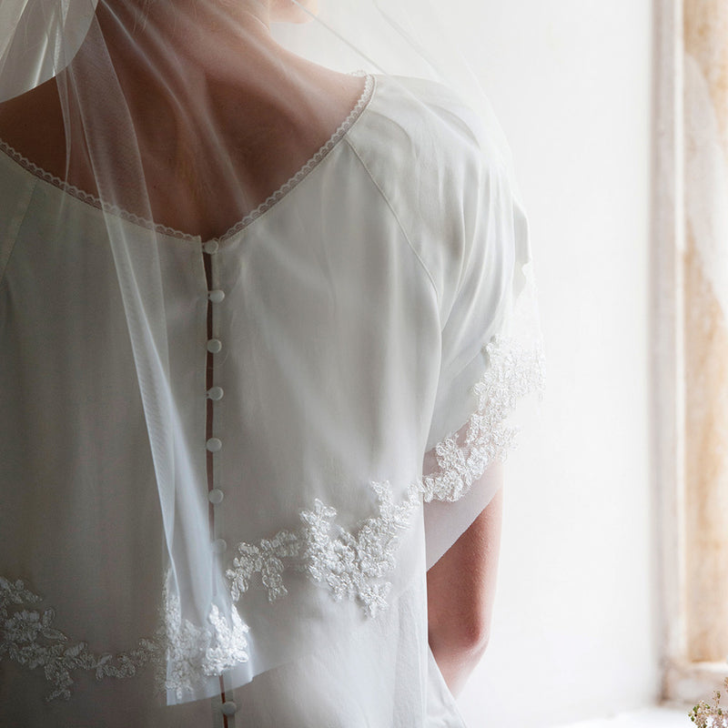 Sea princess lace motifs veil - Liberty in Love