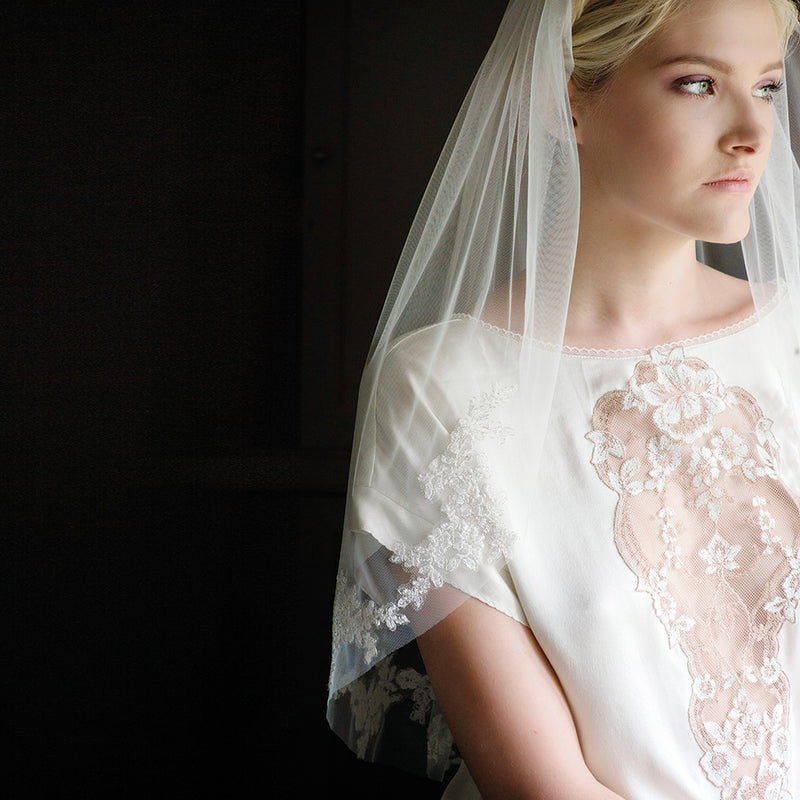 Sea princess lace motifs veil - Liberty in Love