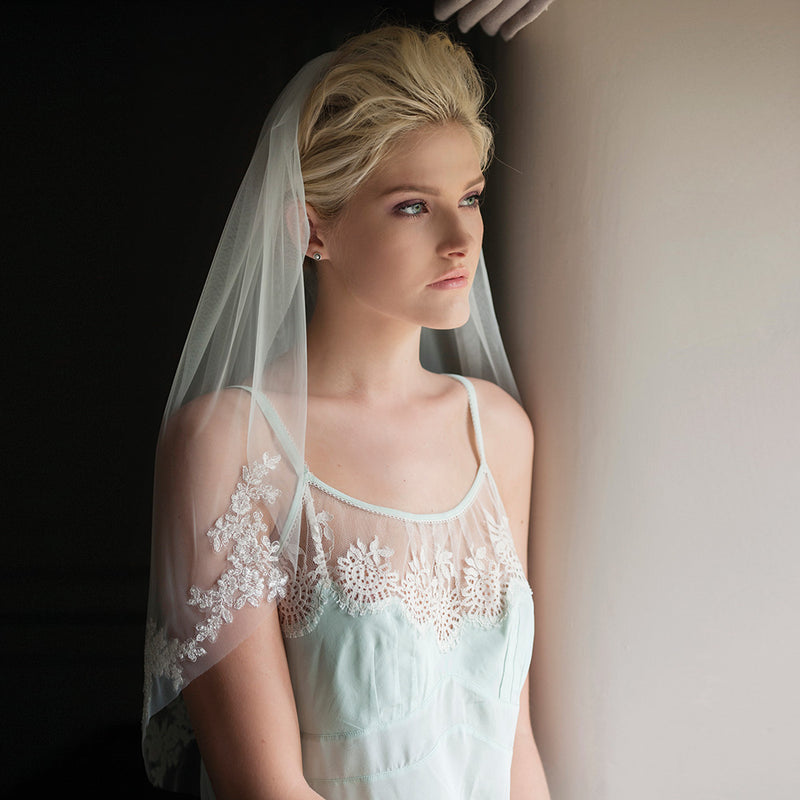 Sea princess lace motifs veil - Liberty in Love