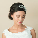 Selena leaves pearl and crystal headpiece - Liberty in Love