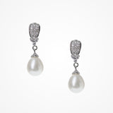 Serrano pave crystal pearl drop earrings - Liberty in Love