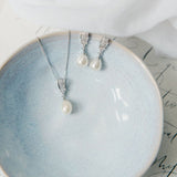 Serrano pave crystal pearl drop earrings - Liberty in Love