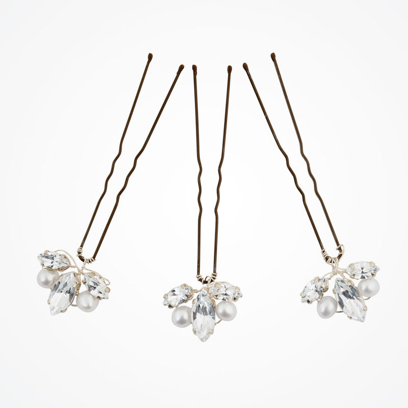 Downton crystal hair pins (set of 3) - Liberty in Love