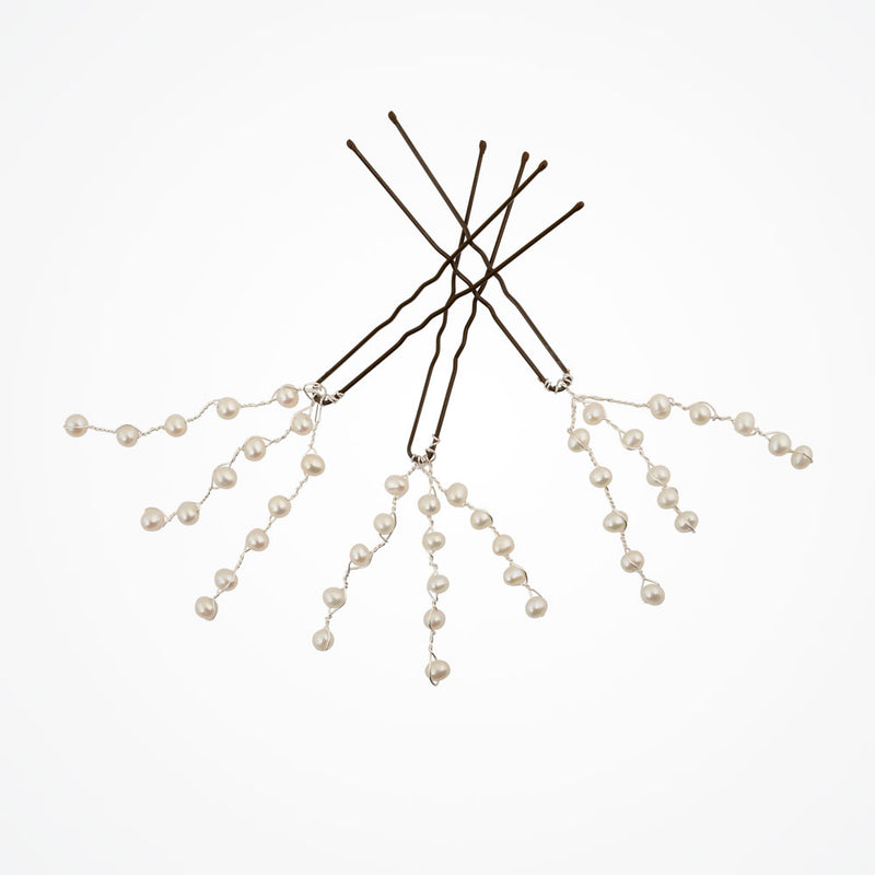 Wisteria pearl hair pins (set of 3) - Liberty in Love