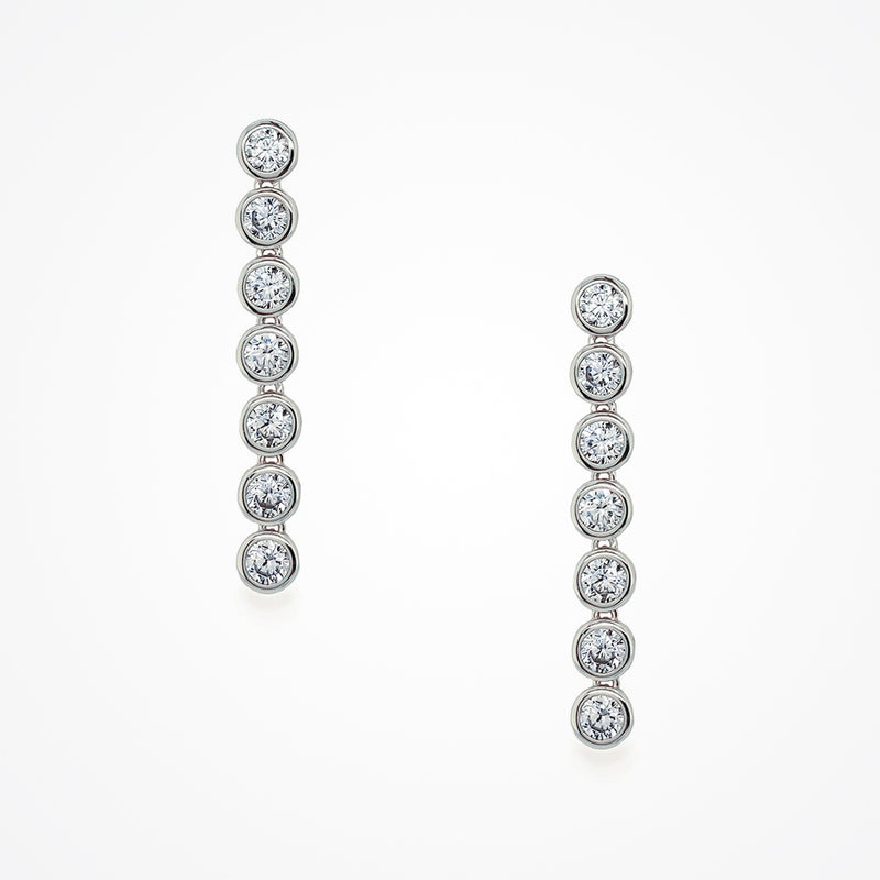 Shadow zirconia crystal multi round drop earrings - Liberty in Love