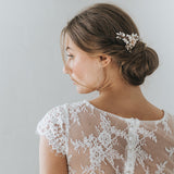 Shanti floral pearl sprig hair comb - Liberty in Love