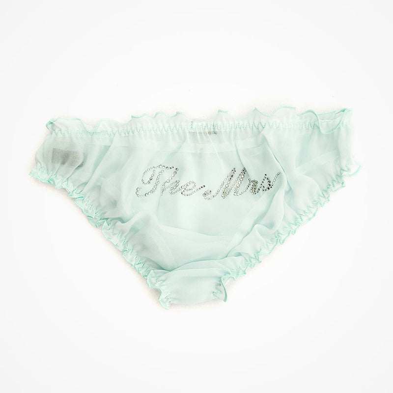 'The Mrs' bridal knickers (aqua silk chiffon) - Liberty in Love