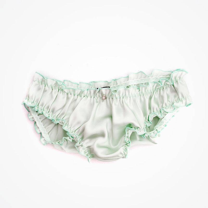 'The Mrs' bridal knickers (aqua silk) - Liberty in Love