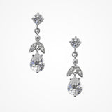 Silk crystal leaf drop earrings - Liberty in Love