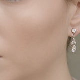 Silk crystal leaf drop earrings - Liberty in Love