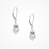 Hettie crystal rondelle and pearl droplet lever back earrings - Liberty in Love