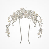 Silver pearl crescent comb - Liberty in Love