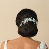 Silver pearl crescent comb - Liberty in Love