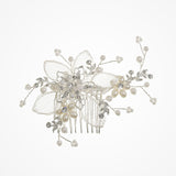 Silver pearl flower comb - Liberty in Love