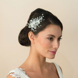 Silver pearl flower comb - Liberty in Love