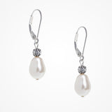 Angelica vintage inspired pearl drop lever back earrings - Liberty in Love