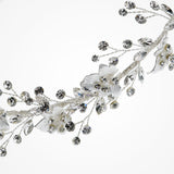 Silvermist floral and crystal sprigs hair vine - Liberty in Love