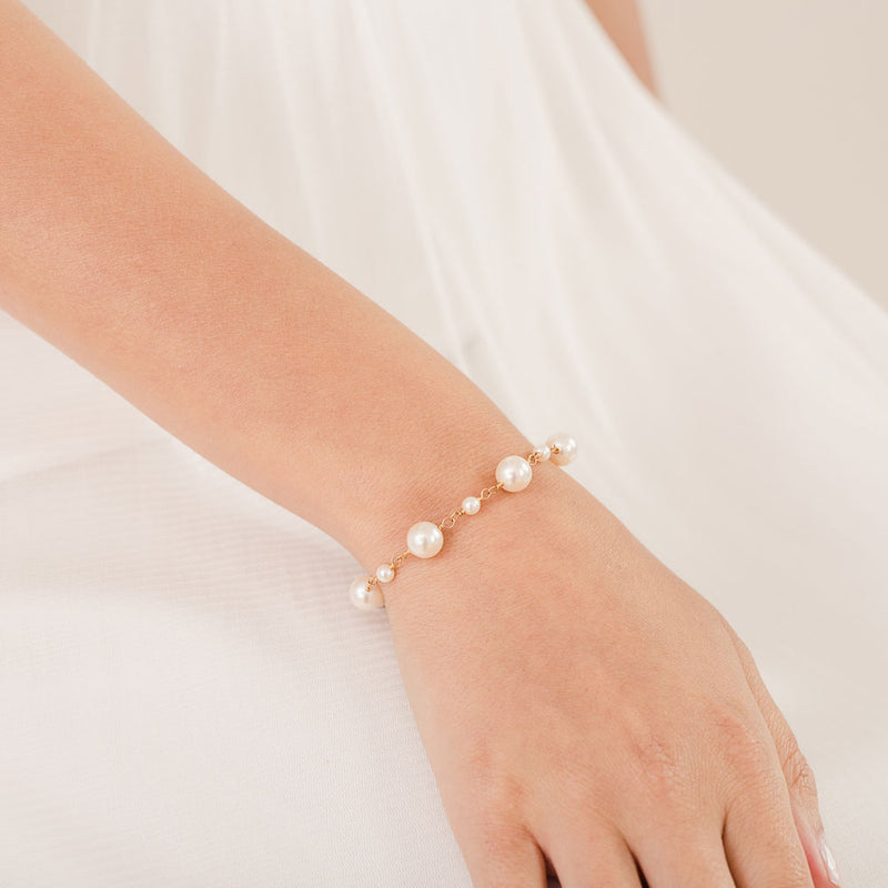 Simplicity pearl bracelet (gold) - Liberty in Love