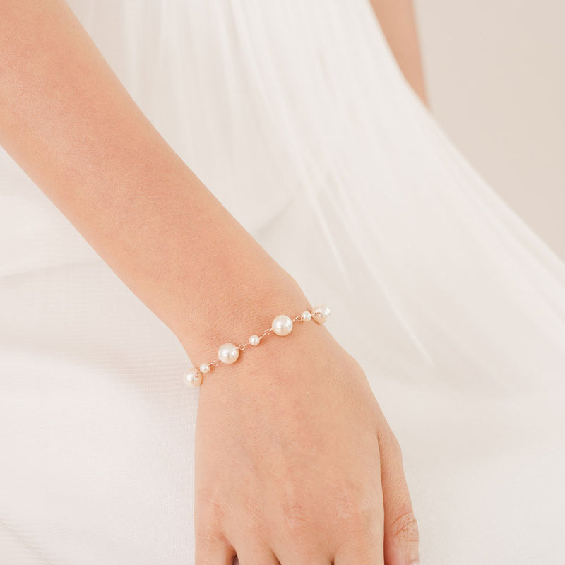 Simplicity pearl bracelet (rose gold) - Liberty in Love