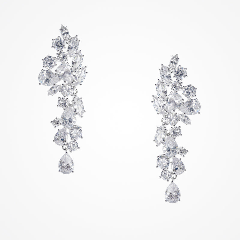 Sinclaire crystal bridal statement earrings - Liberty in Love