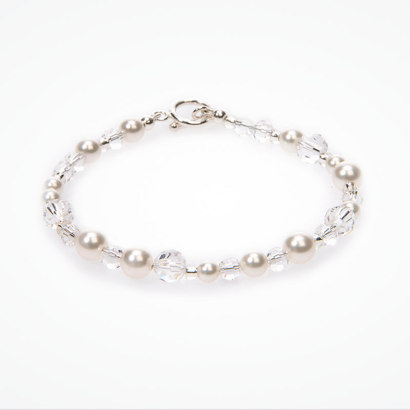 Snowdrop pearl and crystal bracelet - Liberty in Love
