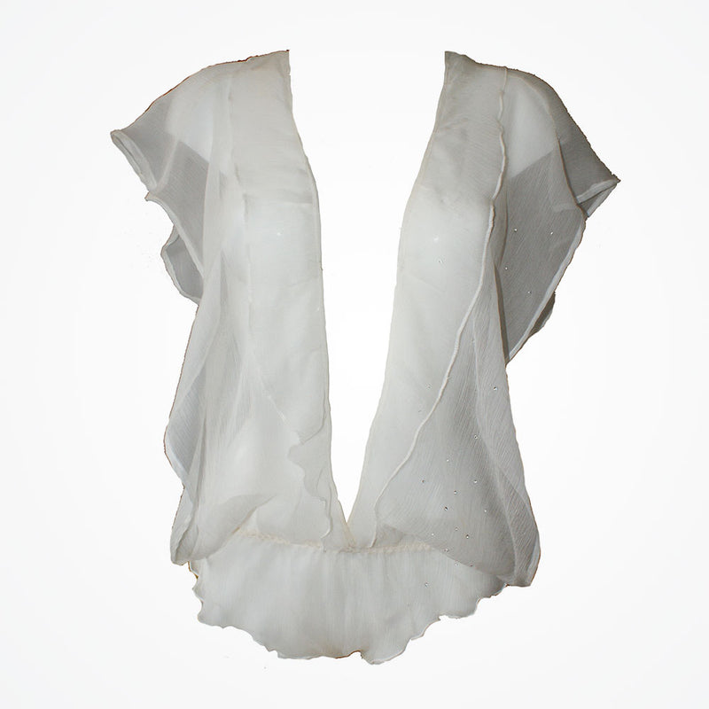 Snowflake bride ivory silk chiffon playsuit - Liberty in Love