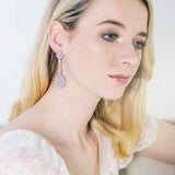 Solaire long drop CZ earrings - Liberty in Love